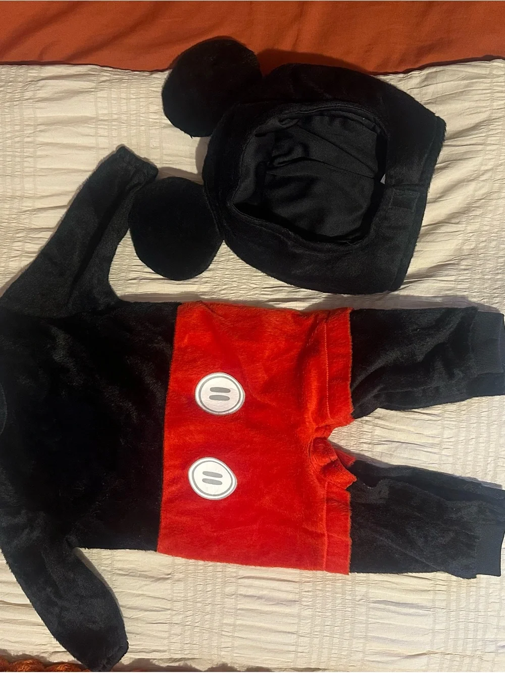 Disney Black and Red Mickey Mouse Costume with Ear Hat